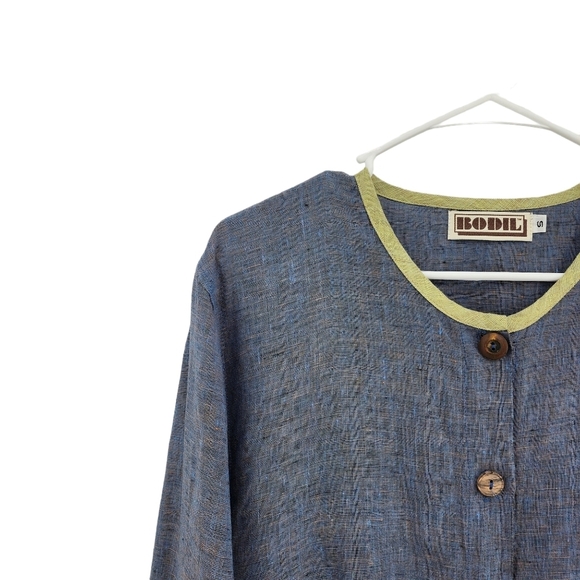Bodil Women's 100% Linen Long Sleeves Button Front Blouse - S - Picture 2 of 7